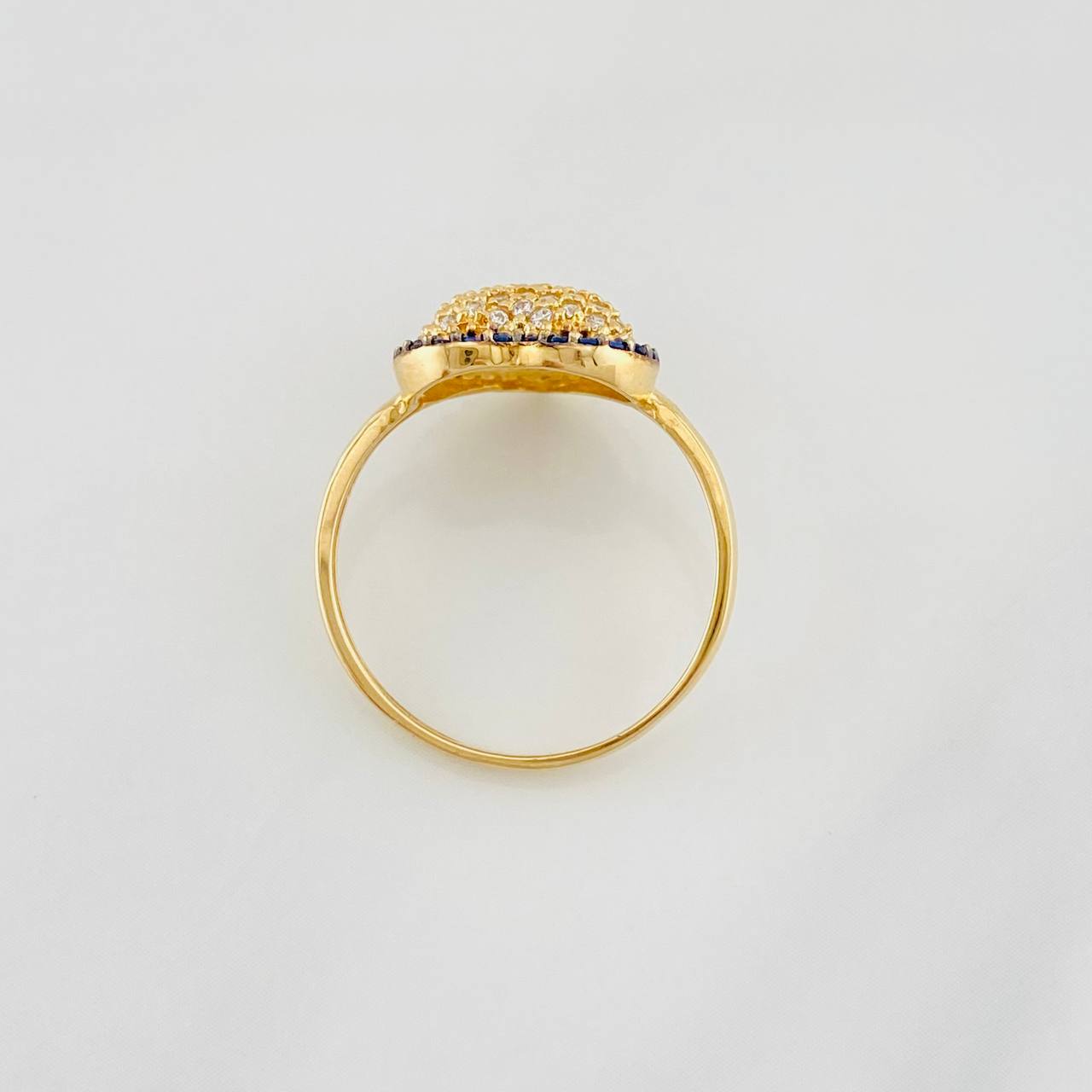 Dense Heart Ring 2.6g / T7 Two Golds Black Yellow 18K