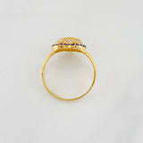 Dense Heart Ring 2.6g / T7 Two Golds Black Yellow 18K