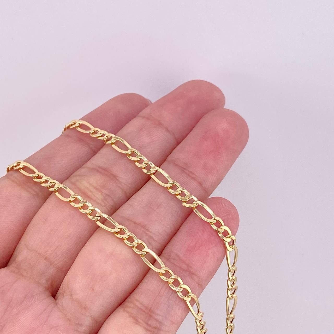 Cadena Figaro 4.1g / 24 in / 3.2mm Oro Amarillo 18K