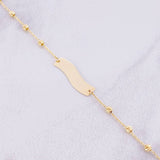 Pulso Placa Curva 1.4g / 5 1/4 in / 2.5mm Oro Amarillo 18K