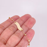 Pulso Placa Curva 1.4g / 5 1/4 in / 2.5mm Oro Amarillo 18K