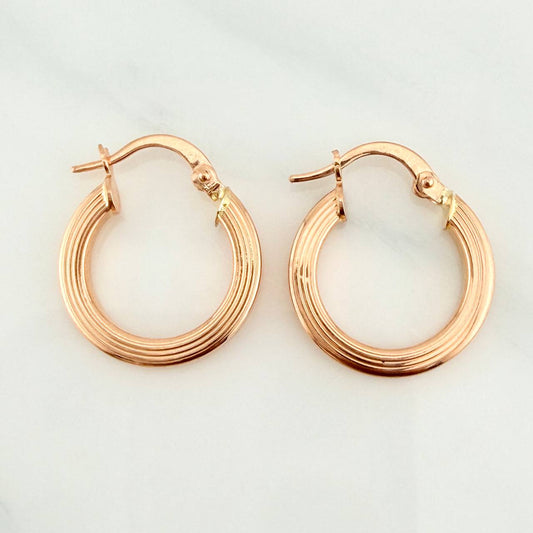 Candongas Andy 1.75gr / 3/4 in / Oro Rosa 18K %