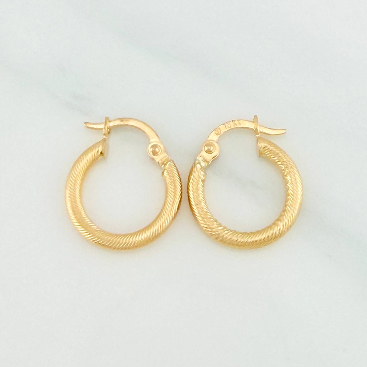 Candongas Zion 1.1gr / 1/2 in / Oro Amarillo 18K %
