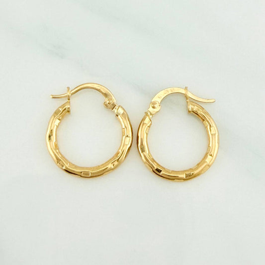 Candongas Lucero 1.2gr / 3/4 in / Oro Amarillo 18K %