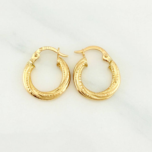 Candongas Carly 1.35gr / 3/4 in / Oro Amarillo 18K %