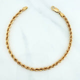 Pulso Lazo 4.35gr / 8 1/2 in / 3.5mm Oro Amarillo +3 18K $