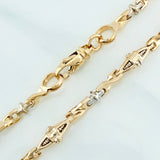 Cadena Rustica Dubai 30.75gr / 21 1/4 in / 3.5mm Dos Oros Amarillo Blanco 18K $