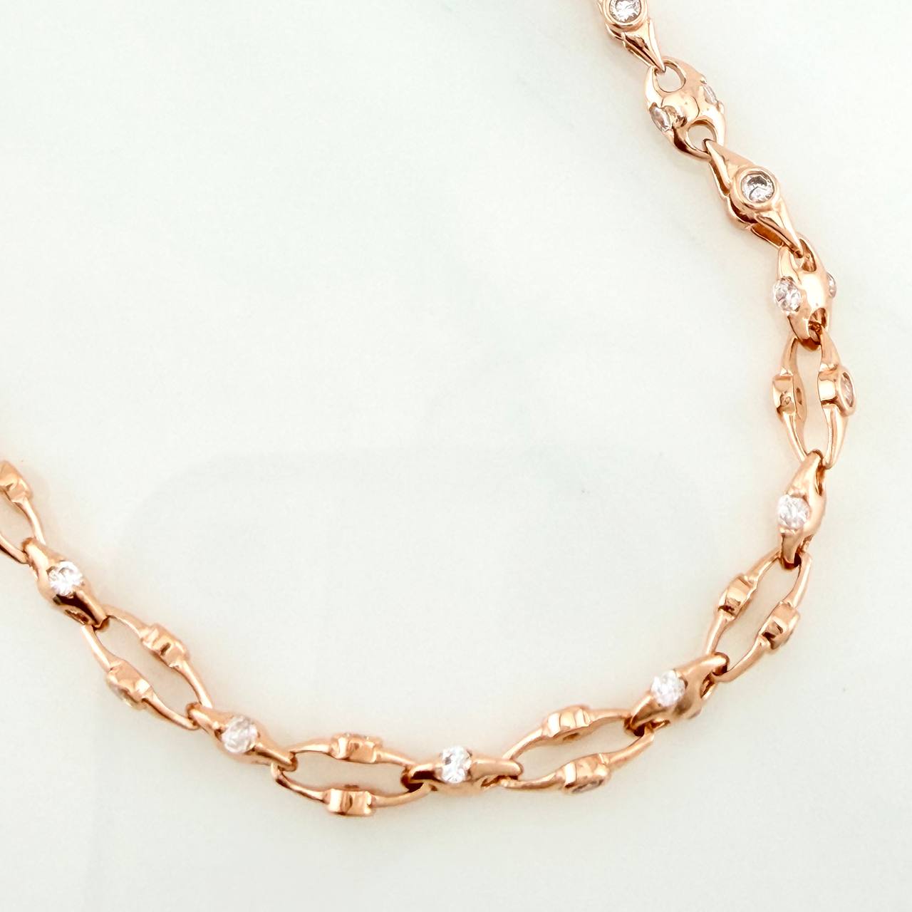 Cadena Rustica Nexus 28.25gr / 24 1/4 in / 4.55mm Oro Rosa 18K $