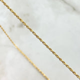 Set Cadena Lazo 1gr / 45cm / 1.2mm + Dije Virgen Guadalupe 0.35gr / 1.5cm Cargador Bordeado 1.3gr Oro Amarillo 18K (Oferta)