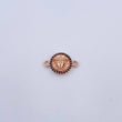 Herraje Medusa 1.7gr / 1.8cm / Circones Negros Oro Rosa 18K &