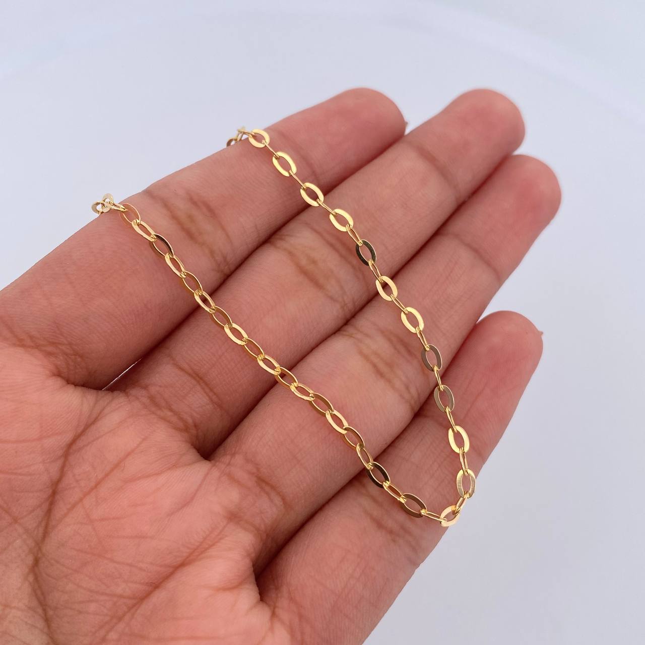 Ankle bracelet Classic Link 2.05gr / 27.8cm / 2.2mm 18K Yellow Gold &