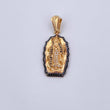 Pendant Virgin Guadalupe 5.9gr / 3.7cm / Black and White Zircons Two Yellows Black 18K $