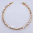 Pulso Tennis 12.15gr / 19.8cm / 2.3mm Circones Blancos Oro Amarillo 18K $