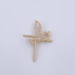 Dije Cruz Fe 2.95gr / 3.7cm / Circones Blancos Oro Amarillo 18K $