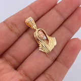 Pendant Jesus Face 3.4gr / 2.6cm / Tres Oros 18K $