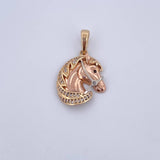 Pendant Horse 4.7gr / 2.8cm / Black and White Zircons Three 18K Gold $