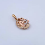 Pendant Horse 4.7gr / 2.8cm / Black and White Zircons Three 18K Gold $