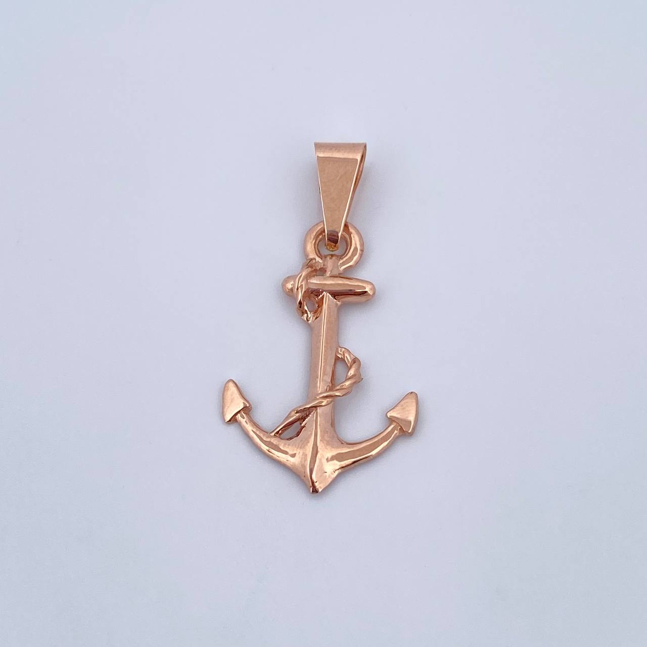 Dije Ancla 1.4gr / 3.1cm / Liso Oro Rosa 18K $