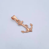 Dije Ancla 1.4gr / 3.1cm / Liso Oro Rosa 18K $