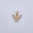 Pendant Bird 1.6gr / 1.9cm / White Zircons Two 18K Yellow White Gold $