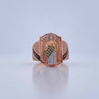 San Judas Tadeo Ring 10gr / T11 1/4 / Green and White Zircons Two-tone White and Rose Gold 18K $