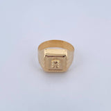 Anillo Sello Precolombino 4.35gr / T9 1/2 / Oro Amarillo 18K $