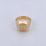 Pre-Columbian Seal Ring 4.2gr / Size 11 1/4 / 18K Yellow Gold $