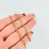 Pulso Chino 2.85gr / 8 in / 3mm Oro Amarillo +1 18K