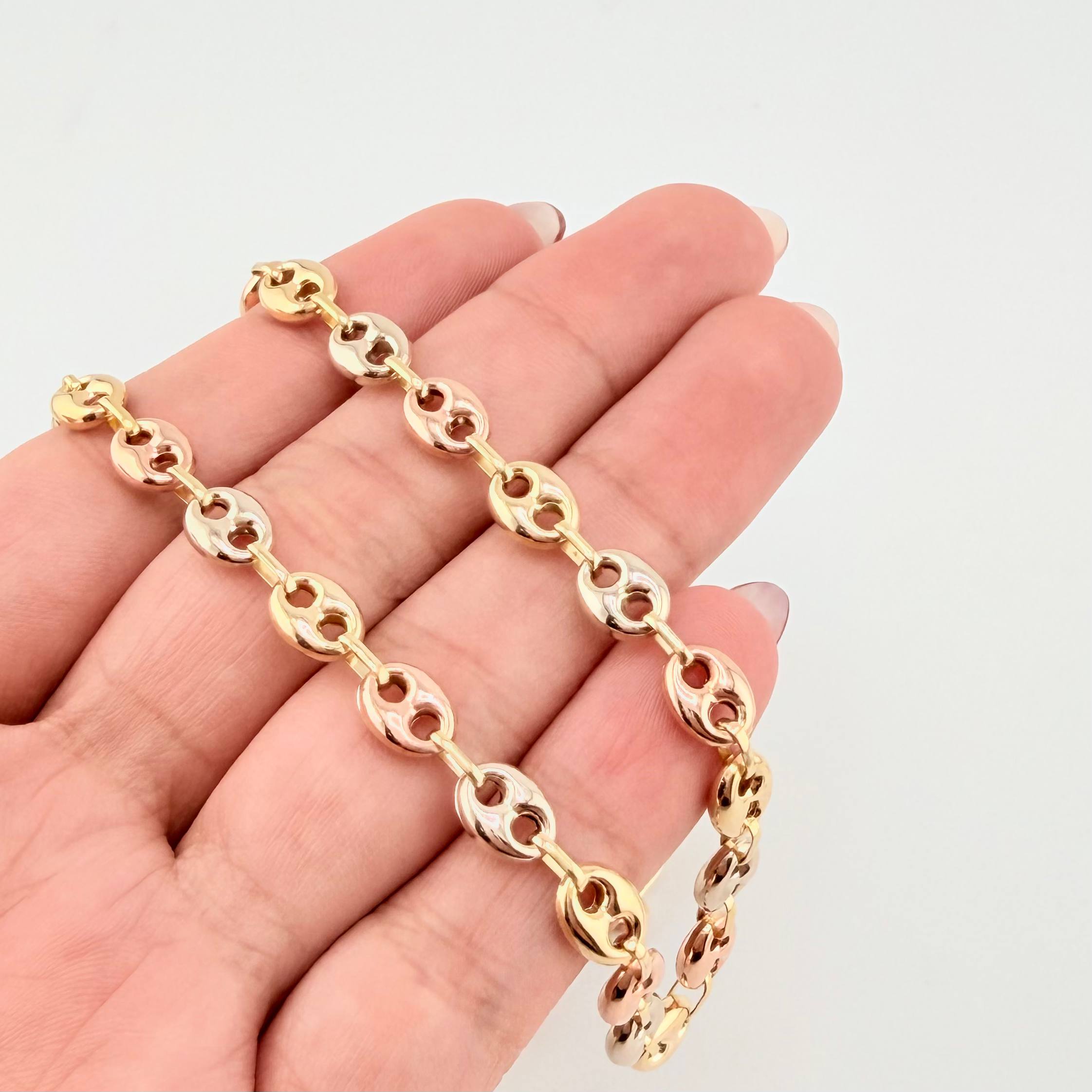 GC Chain 15.95gr / 25 3/4 in / 6.3mm Three Golds 18K ©