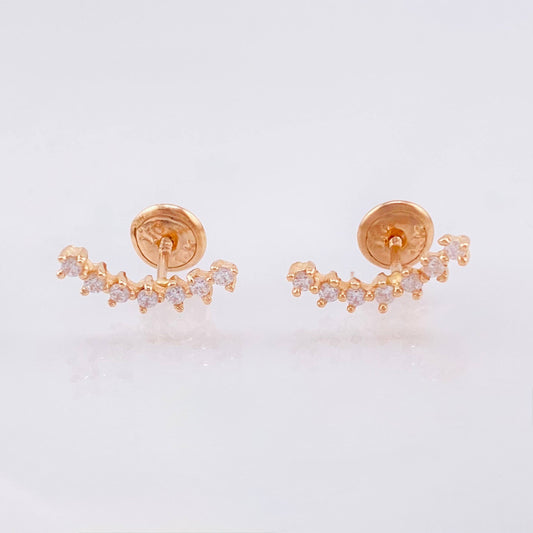 Estela Stud Earrings 1.05gr / 1/2 in / 18K Rose Gold ©
