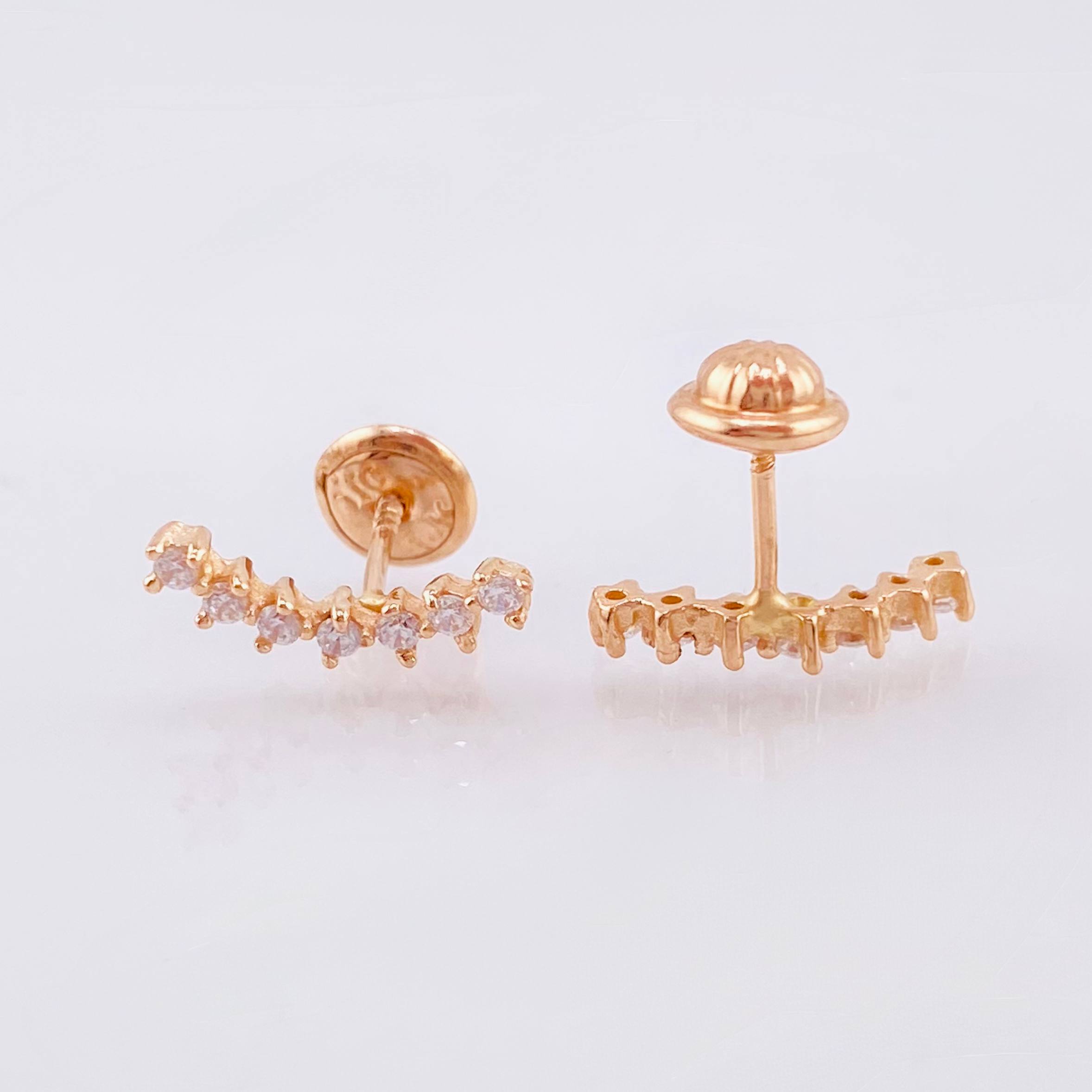 Stud Earrings Trail 1.05gr / 1.05mm Rose Gold 18K