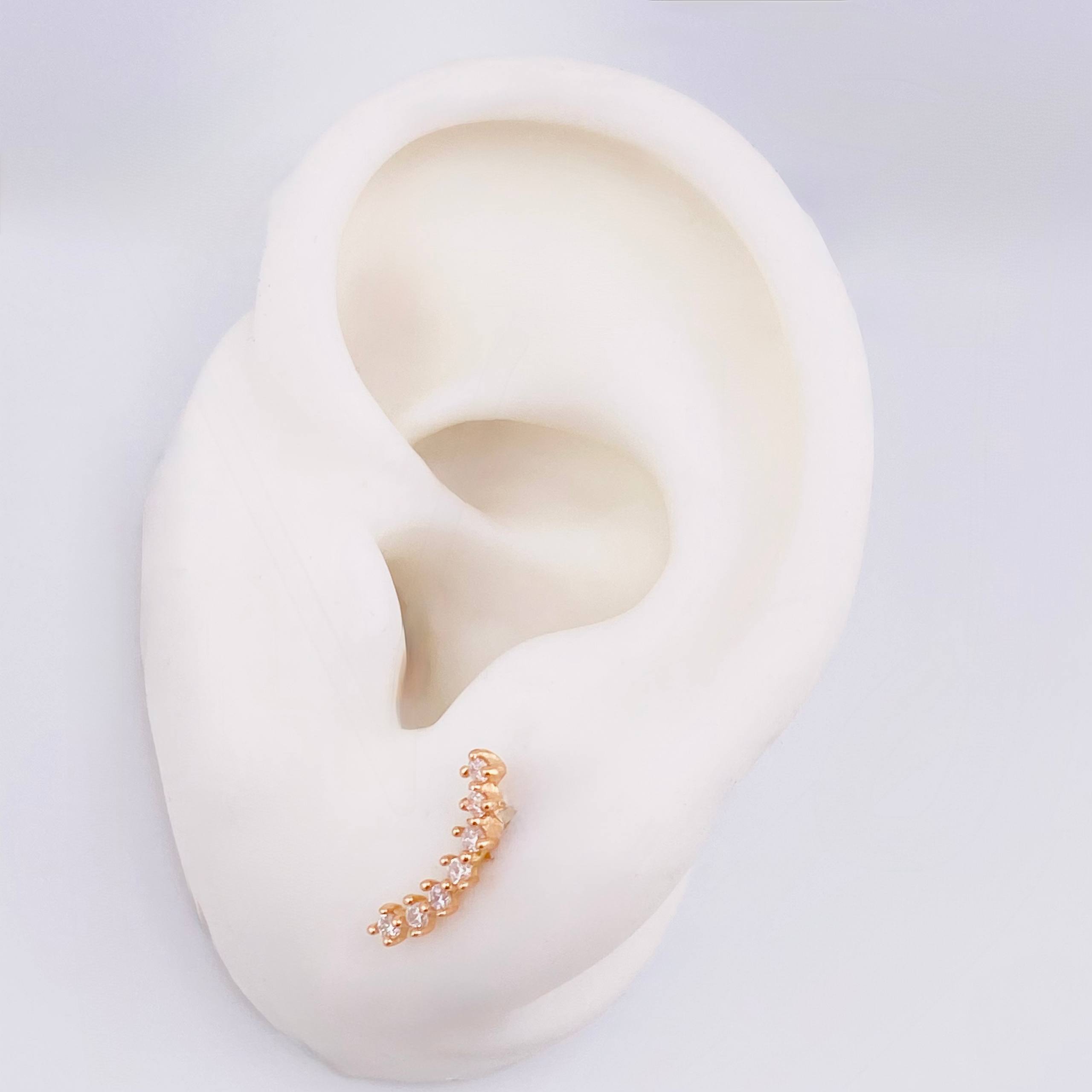 Stud Earrings Trail 1.05gr / 1.05mm Rose Gold 18K