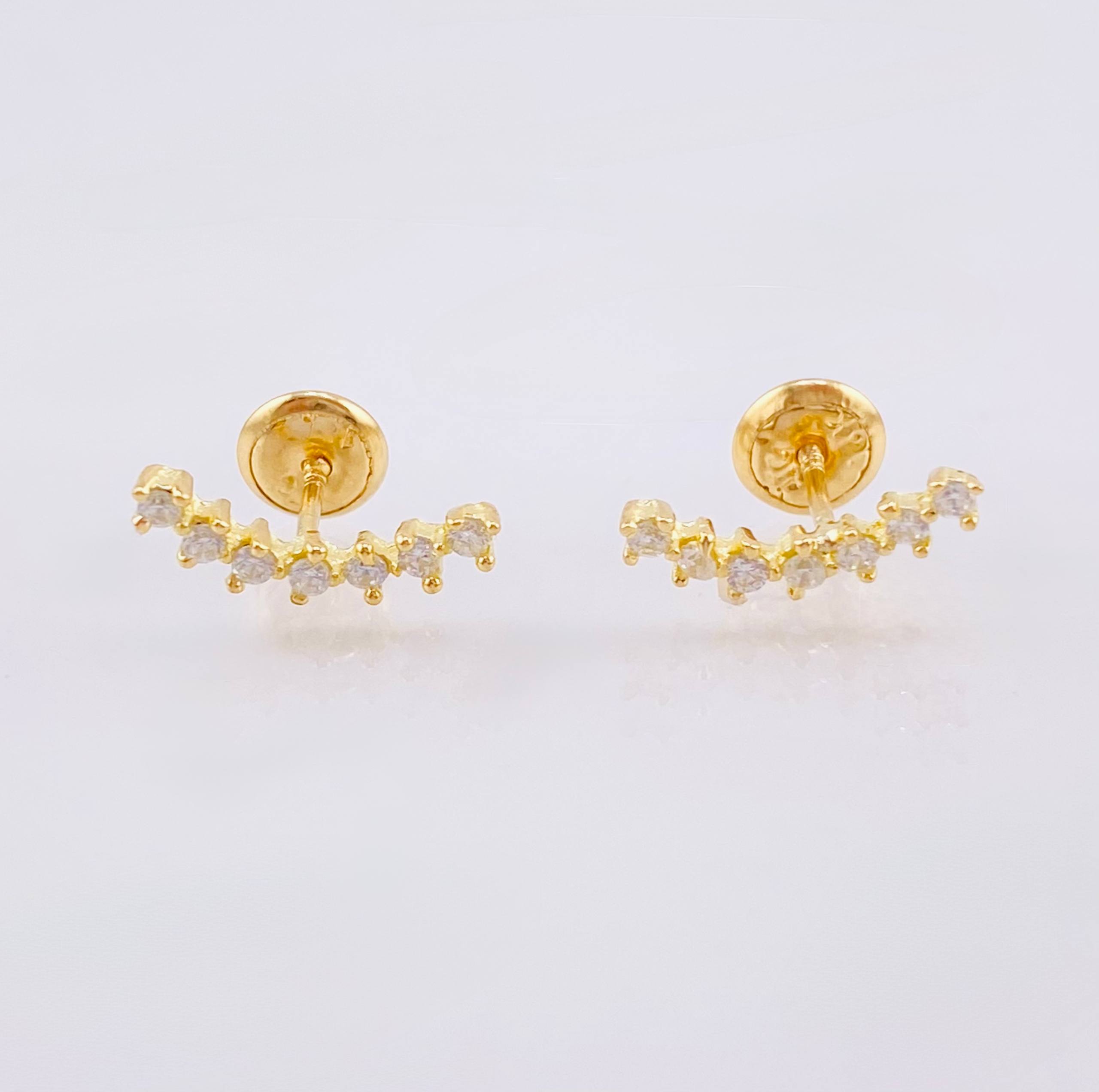 Stud Earrings Trail 1.05gr / 1/2 in / Yellow Gold 18K