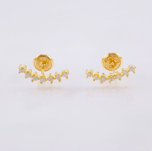 Estela Stud Earrings 1.05gr / 1/2 in / 18K Yellow Gold ©