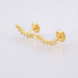 Stud Earrings Trail 1.05gr / 1/2 in / Yellow Gold 18K