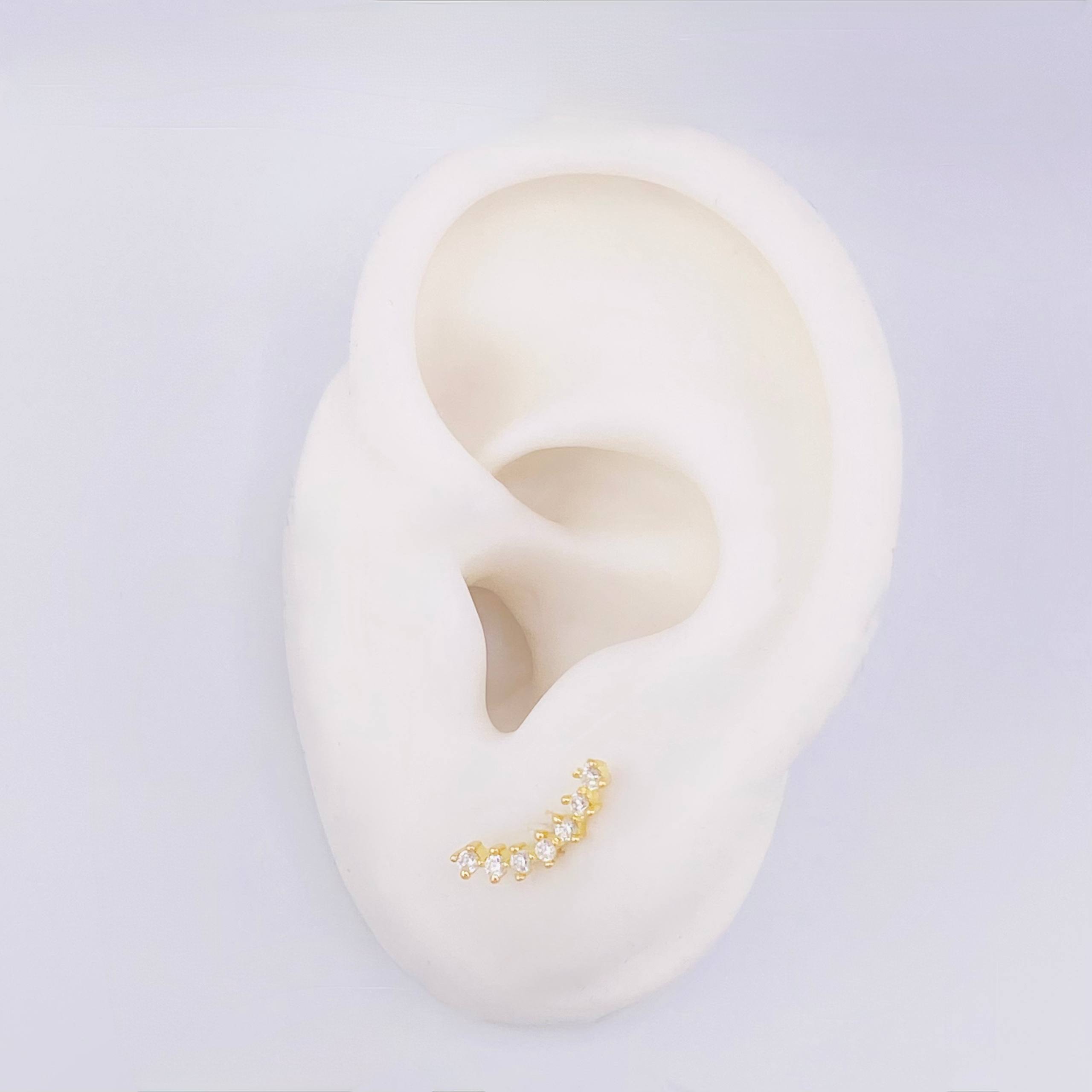 Estela Stud Earrings 1.05gr / 1/2 in / 18K Yellow Gold ©