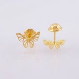 Topos Mariposa 0.7gr / 9.6mm Oro Amarillo 18K