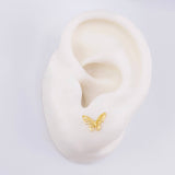 Topos Mariposa 0.7gr / 9.6mm Oro Amarillo 18K