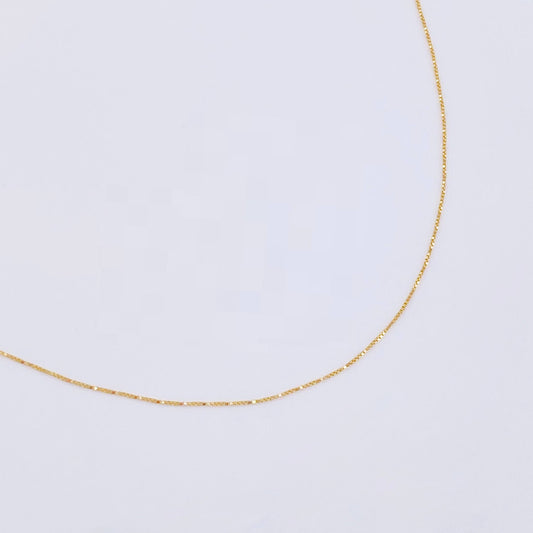 Cadena Veneciana 1.2gr / 17 3/4 in / 0.6mm Oro Amarillo +3 18K