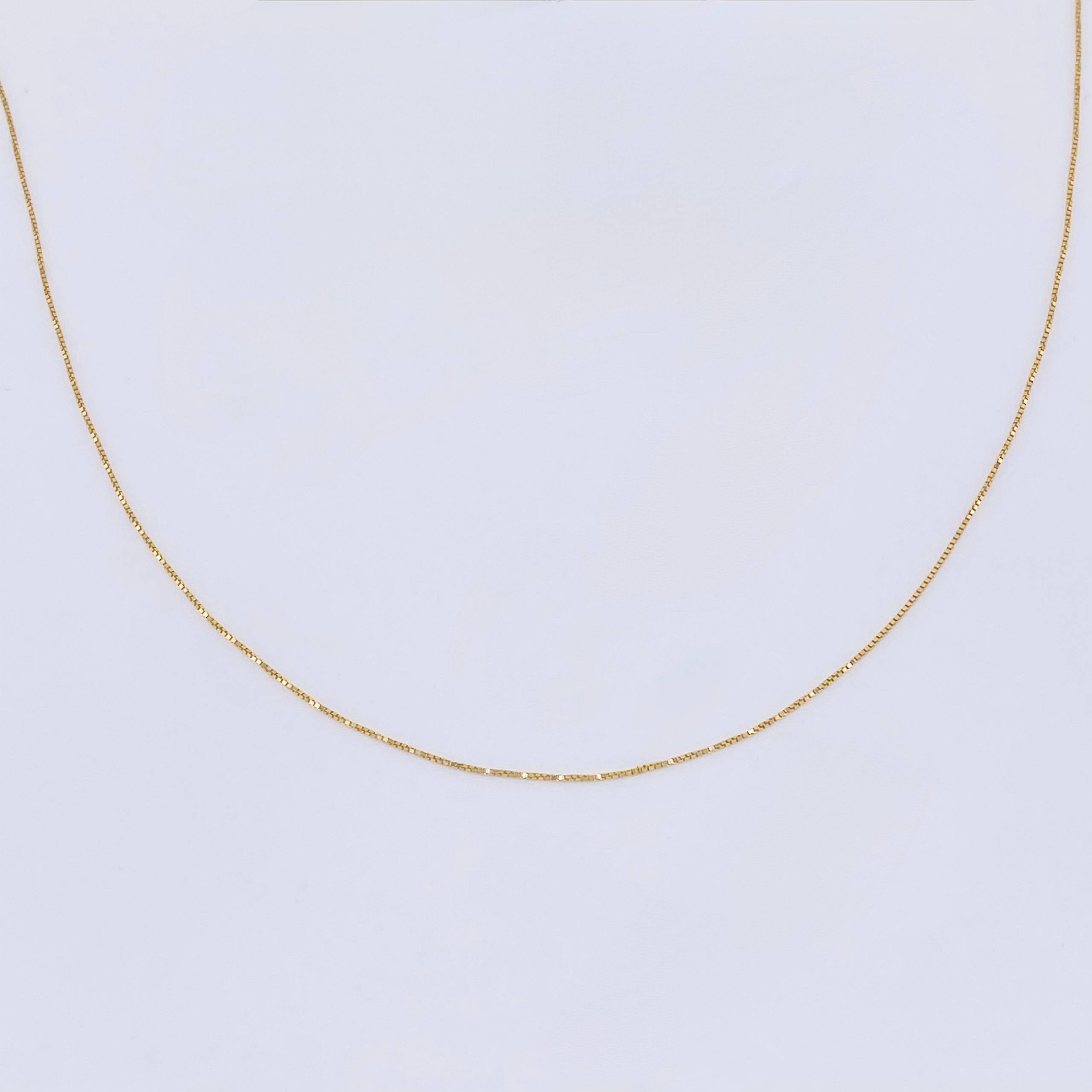 Cadena Veneciana 0.85gr / 15 3/4 in / 0.35mm Oro Amarillo +3 18K