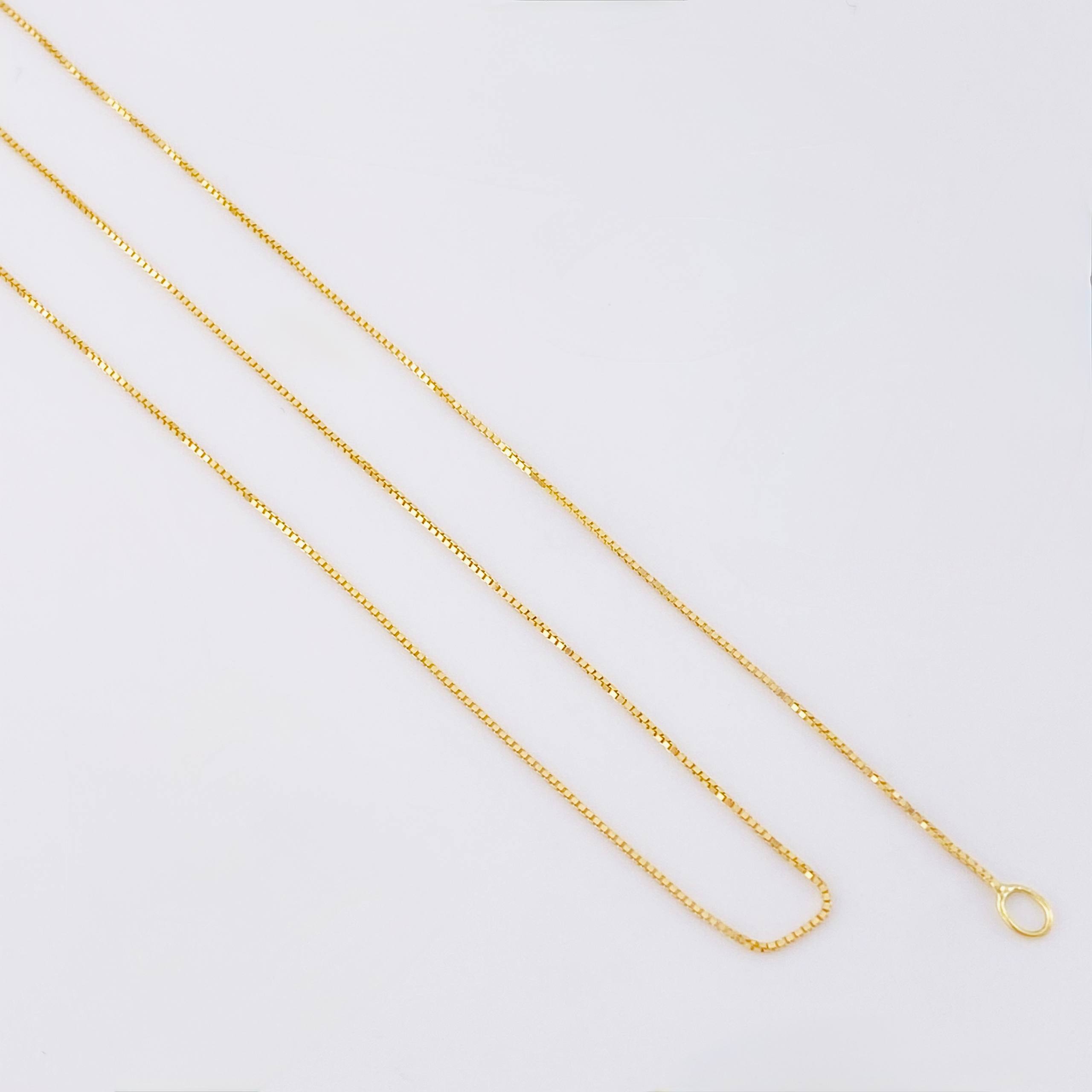 Cadena Veneciana 0.85gr / 15 3/4 in / 0.35mm Oro Amarillo +3 18K *