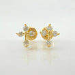 Topos Cruz Punta Destellante 1gr / 8.3mm Oro Amarillo 18K