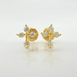 Topos Cruz Punta Destellante 1gr / 8.3mm Oro Amarillo 18K ©