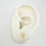 Topos Cruz Punta Destellante 1gr / 8.25mm Oro Amarillo 18K *