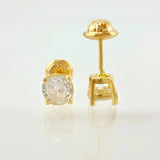 Topos Cuatro Garras 1.3 g / in / 5.3 mm Oro Amarillo 18K