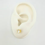 Four-prong Stud Earrings 1.4gr / 5.3 mm 18K Yellow Gold ©