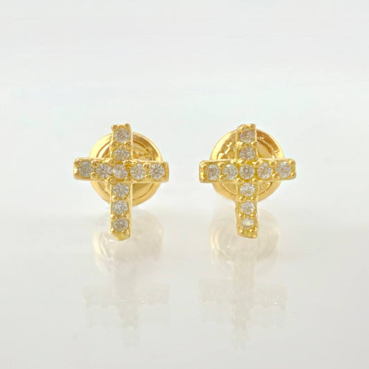 Topos Cruz Tupida 0.75gr / 7.5mm Oro Amarillo 18K *