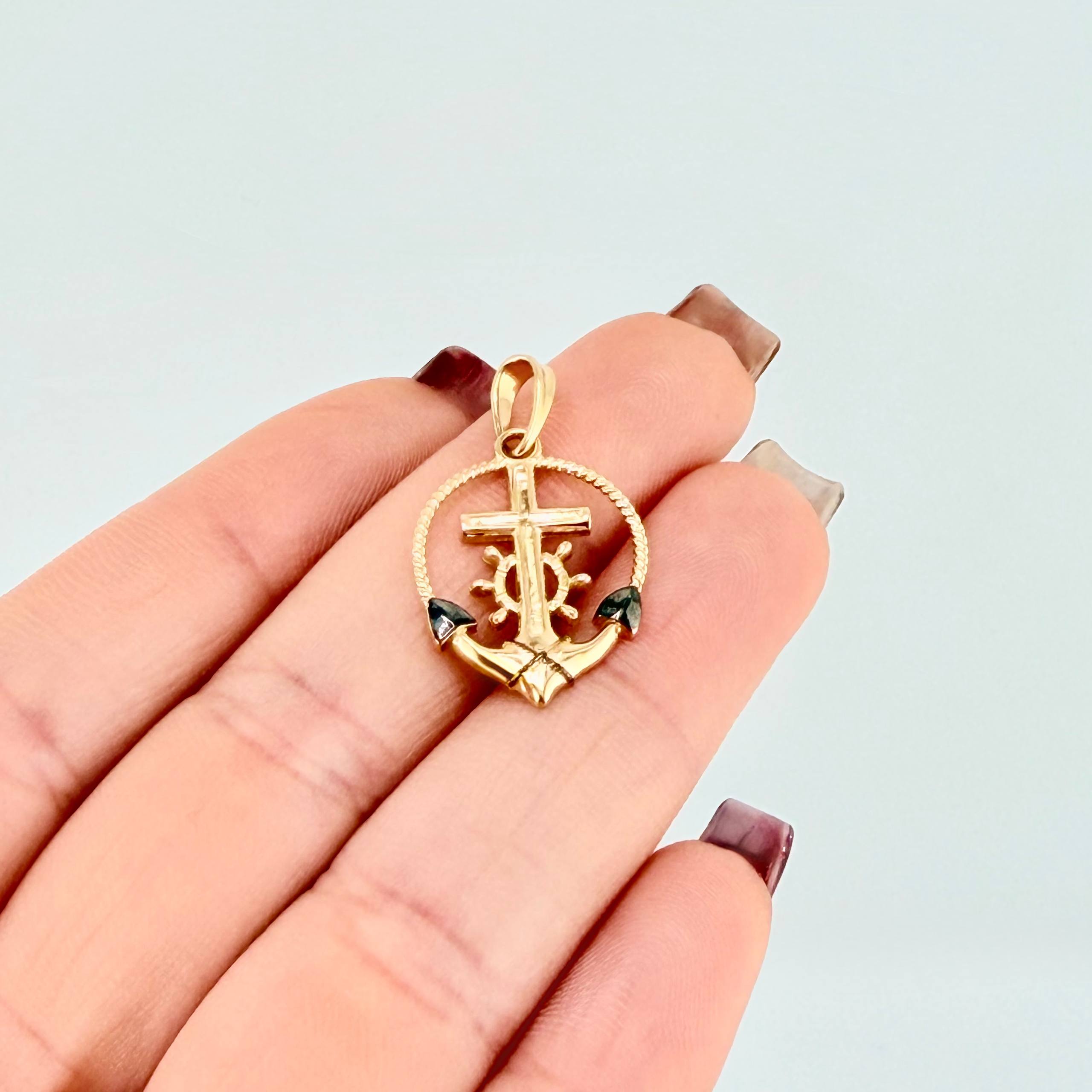 Dije Ancla Timon 2.15gr / 1 in / Oro Amarillo 18K
