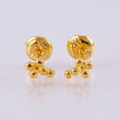 Bubble Cross Stud Earrings 0.85gr / 5.75mm 18K Yellow Gold ©