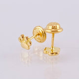 Stud Earrings Paw Print 0.9gr / 5.3mm Yellow Gold 18K